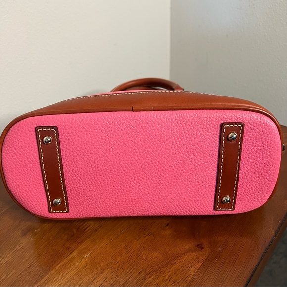 Dooney & Bourke Pink Leather Zip Zip Satchel Pebble Grain NWOT - Picture 6 of 16